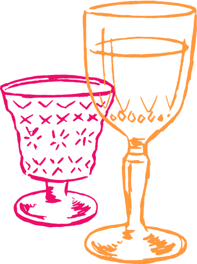 Illustration of two glasses